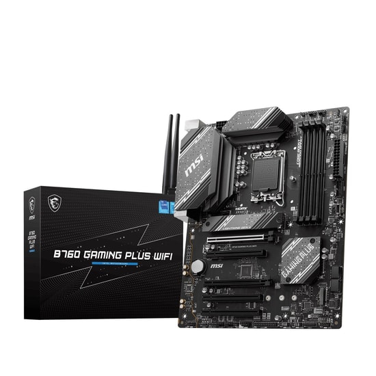 MSI B760 Gaming Plus WiFi LGA 1700 DDR4 ATX Anakart - DDR4 5333MHz (OC), PCIe 4.0, M.2, USB 3.2, WiFi 6E, 2.5G LAN