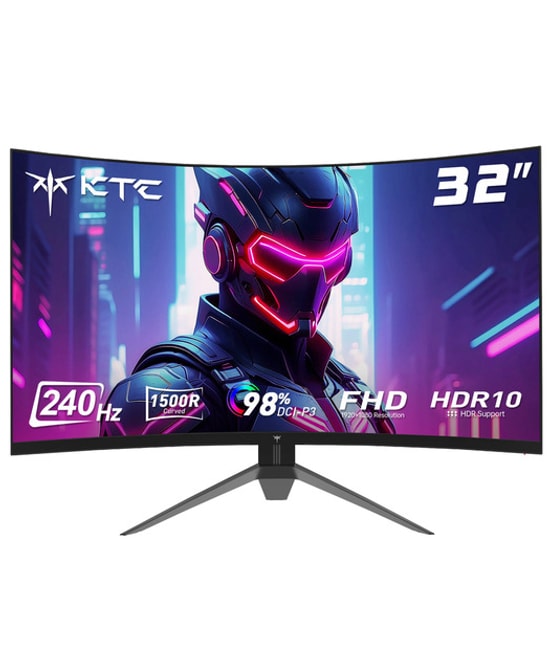 KTC H32S17F 32" FHD VA 240Hz 1ms Kavisli Oyuncu Monitörü - 1920x1080, 350cd, 1500R, HDR10, HDMI, DP, FreeSync, G-Sync