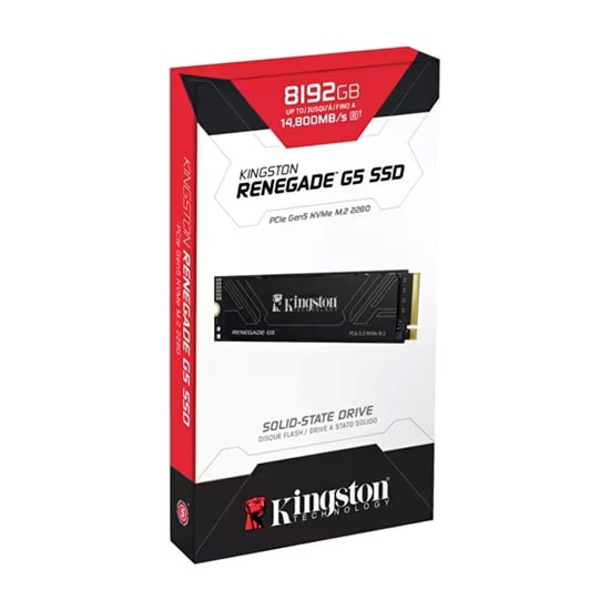 Kingston Renegade G5 8TB Gen5 M.2 NVMe PCIe 5.0 SSD (SRNG2D/8T1) - 14800/14000 MB/s Veri Hızı, 2M IOPS, 3D TLC NAND