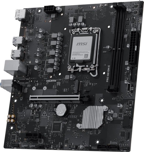 MSI PRO H810M-E LGA1851 DDR5 MicroATX Anakart - Intel H810, DDR5 6400MHz(OC), 1xM.2, USB 5Gbps, HDMI, DP, 2.5G LAN