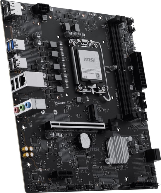 MSI PRO H810M-E LGA1851 DDR5 MicroATX Anakart - Intel H810, DDR5 6400MHz(OC), 1xM.2, USB 5Gbps, HDMI, DP, 2.5G LAN