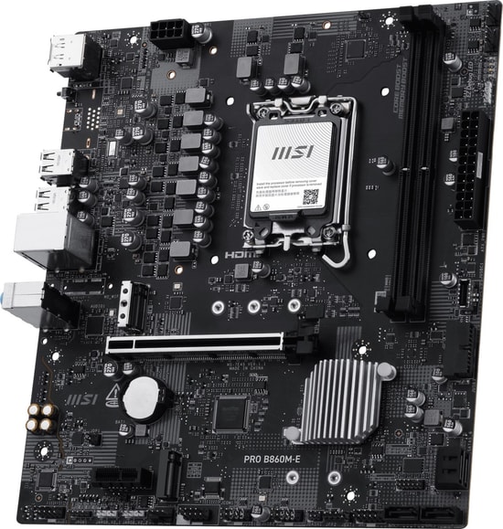 MSI PRO B860M-E LGA1851 DDR5 MicroATX Anakart - DDR5 9066MHz(OC), 5G LAN, Çift M.2, HDMI 2.1, DisplayPort 1.4
