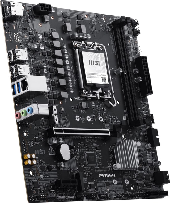MSI PRO B860M-E LGA1851 DDR5 MicroATX Anakart - DDR5 9066MHz(OC), 5G LAN, Çift M.2, HDMI 2.1, DisplayPort 1.4
