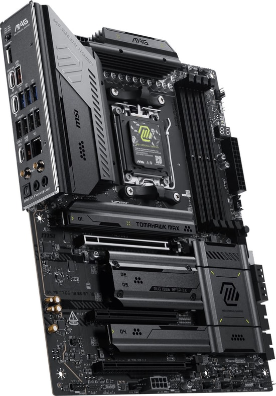 MSI MAG X870E Tomahawk MAX WiFi AM5 DDR5 ATX Anakart - 8400MHz(OC), 4xM.2, USB4 40Gbps, WiFi 7, 5G LAN, HDMI, DP, RGB