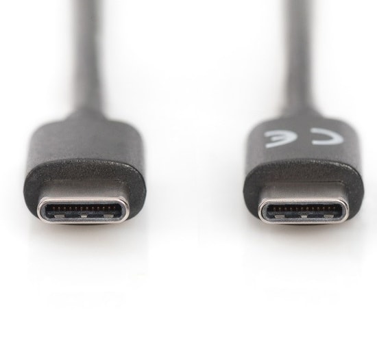 Digitus Type-C USB 3.2 Gen 1 Şarj ve Veri Kablosu (AK-300138-010-S) - 1 Metre, 480Mbps Hız, PD Hızlı Şarj, Siyah