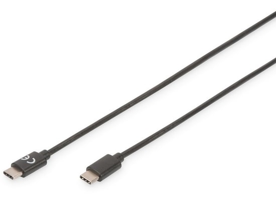Digitus Type-C USB 3.2 Gen 1 Şarj ve Veri Kablosu (AK-300138-010-S) - 1 Metre, 480Mbps Hız, PD Hızlı Şarj, Siyah