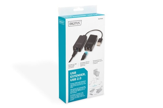 Digitus USB 2.0 Mesafe Uzatma Cihazı (DA-70141) - CAT 6/6A/7 AWG23 S/FTP F/FTP 50 Metre, USB A, Tak Çalıştır, 480Mbps
