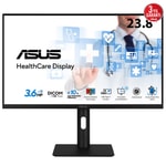 Asus HealthCare HA2441A 23.8" QHD 75Hz 5ms IPS Medical Monitör - 2560x1440, DICOM, 300cd, USB-C 15W PD, Flicker-free