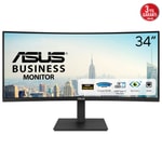 ASUS VA34VCPSR 34" UWQHD Adaptive-Sync VA Kavisli Monitör - 3440x1440, 100Hz, 4ms, HDR10, USB-C PD 96W, RJ45, GamePlus