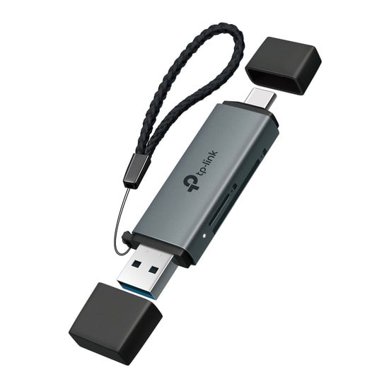 TP-Link UA430D USB-C/A Çift Yönlü SD/microSD Kart Okuyucu - USB 3.0, 5Gbps, UHS-I 200MB/s, İki Yönlü Kart Okuma
