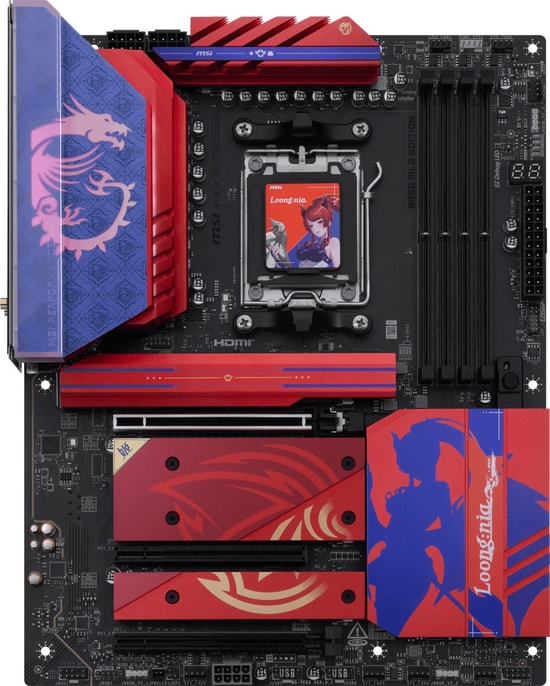 MSI B850 MLG EDITION AM5 DDR5 ATX Anakart - DDR5 8400MHz (OC), Wi-Fi 7, 3x PCIe x16, 4x M.2, USB 10Gbps, 5G LAN