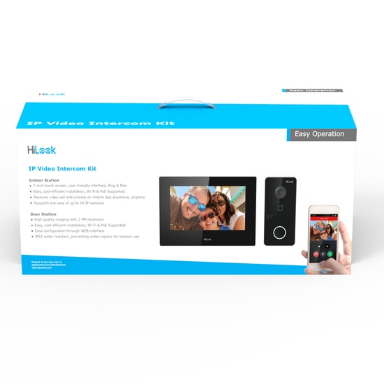 HiLook VI-K43P 2MP FHD IP Video Interkom Kiti (305304996) -  7" HD Ekran, 3m IR, IP65, PoE (VI-V400W, VI-H460W, 2xPSU)