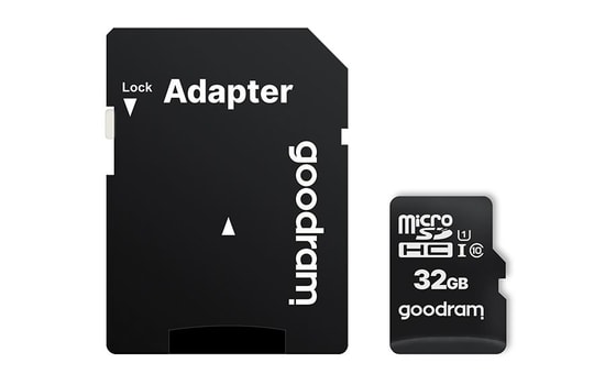GOODRAM 32GB MicroSD Class 10 UHS-I Kart + Adaptör (M1AA-0320R12) - 100MB/s Okuma, 10MB/s Yazma, Dayanıklı