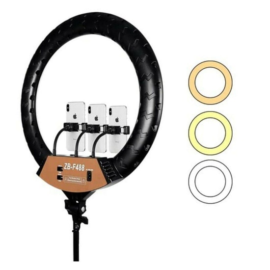 Nettech ZB-F488 20 inç Beyaz Ring Light - Youtube, TikTok, Makyaj İçin Tripodlu Led Işık, NT-91122 Konfigürasyonu