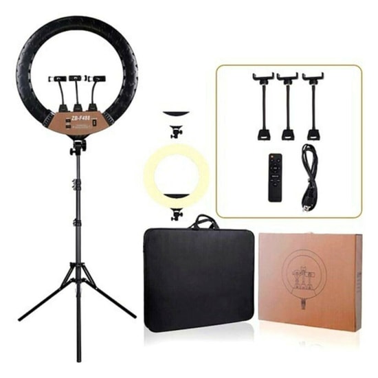 Nettech ZB-F488 20 inç Beyaz Ring Light - Youtube, TikTok, Makyaj İçin Tripodlu Led Işık, NT-91122 Konfigürasyonu