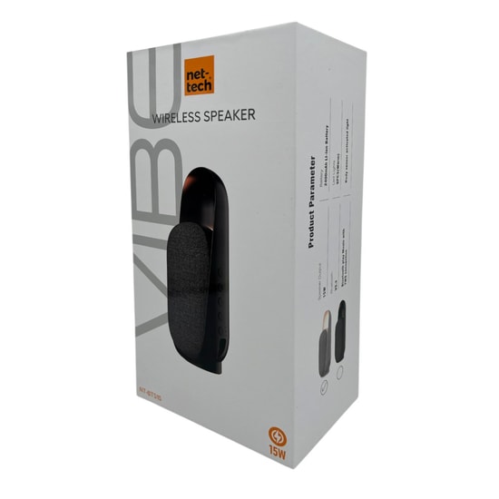 Nettech NT-BTS15 Siyah Bluetooth Hoparlör - 15W Lamba Destekli, Stereo Ses, Micro USB, 30m Menzil, Kablosuz Speaker
