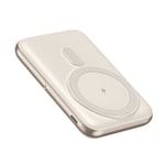 Nettech NT-PW33 Krem 10000mAh MagSafe Powerbank (NT-PW33 KREM) - 15W+20W PD Hızlı Şarj, Kablosuz Şarj, Type-C Giriş