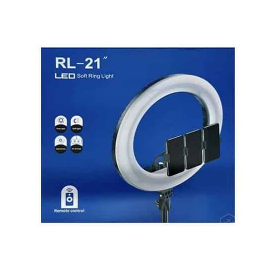 Nettech RL-21 Siyah 21 inç Led Ring Light Işık (NT-106767) - Uzaktan Kumandalı, Profesyonel Stüdyo Çekim Aydınlatması