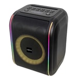 Hepu HP-988 Party Box Siyah Kablosuz Bluetooth Hoparlör - 30W RMS, 8" Woofer, TWS, RGB Işık, USB ve Mikrofon Desteği