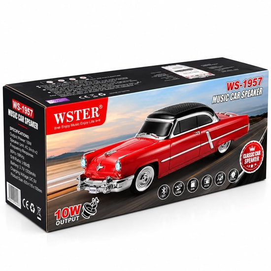 Nettech Wster WS-1957 Yeşil Kablosuz Car Hoparlör NT-117118 - Bluetooth, FM Radyo, USB, AUX, TF Kart, Stereo Ses