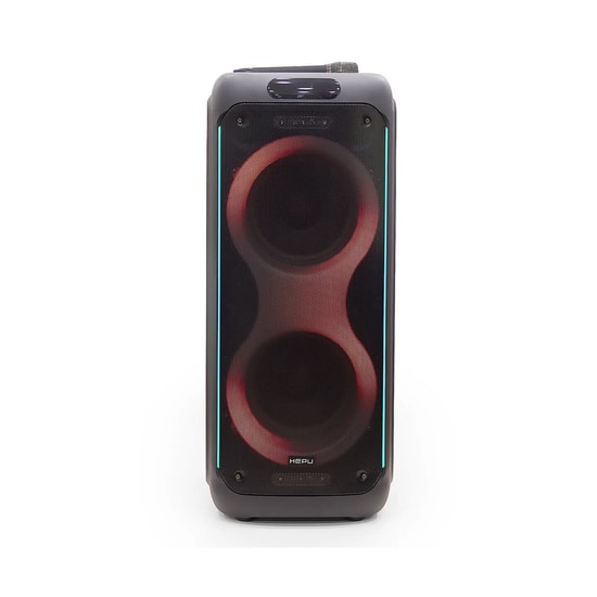 Hepu HP-940 Valiz Party Box Kablosuz Hoparlör (Siyah) - 80W Güçlü Ses, Bluetooth, USB, Aux ve Mikrofon Desteği