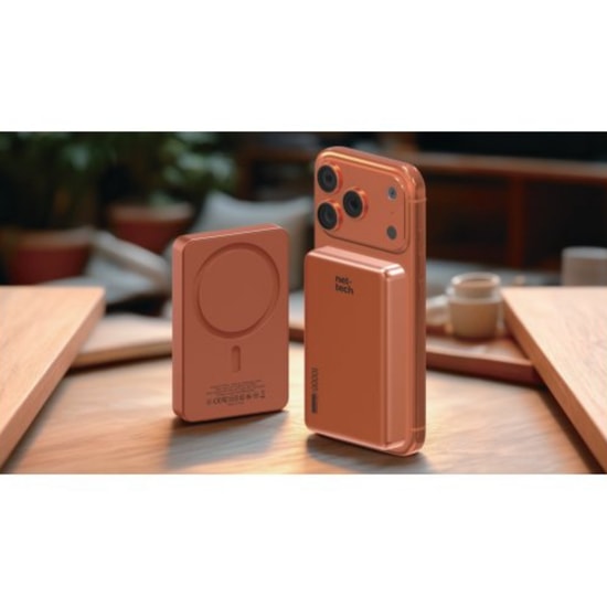 Nettech NT-PW42 Turuncu 10000mAh Magsafe Powerbank (NT-PW42 TURUNCU) - 20W PD Hızlı Şarj, Kablosuz Şarj, Type-C Giriş
