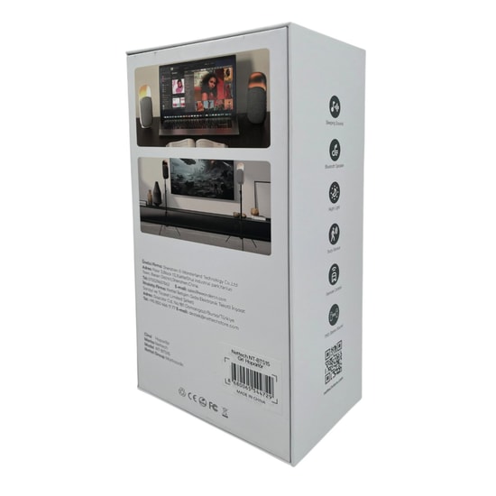 Nettech NT-BTS15 Beyaz Bluetooth Hoparlör - 15W Lamba Destekli, Stereo Ses, 30m Menzil, Micro USB, Kablosuz Speaker