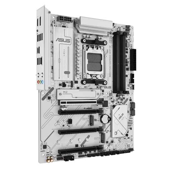 Asus B850 MAX GAMING WIFI 7 AM5 DDR5 BEYAZ ATX Anakart - 8000MHz(OC), 3xM.2, PCIe 5.0, Wi-Fi 7, BT 5.3, Aura RGB, AI Rea
