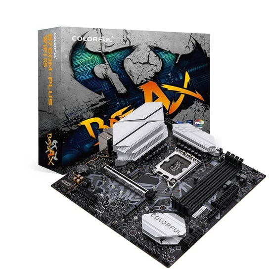 Colorful BATTLE-AX B760M-PLUS WIFI D5 V20 DDR5 Anakart - Intel LGA1700, B760, mATX, 2xM.2, WiFi, HDMI, DP, USB 3.2