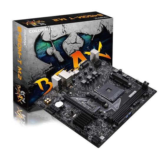 Colorful BATTLE-AX B450M-T M.2 V14 DDR4 Anakart - AMD AM4, B450, 3600MHz(OC), M.2, HDMI, VGA, USB 3.2, Micro ATX