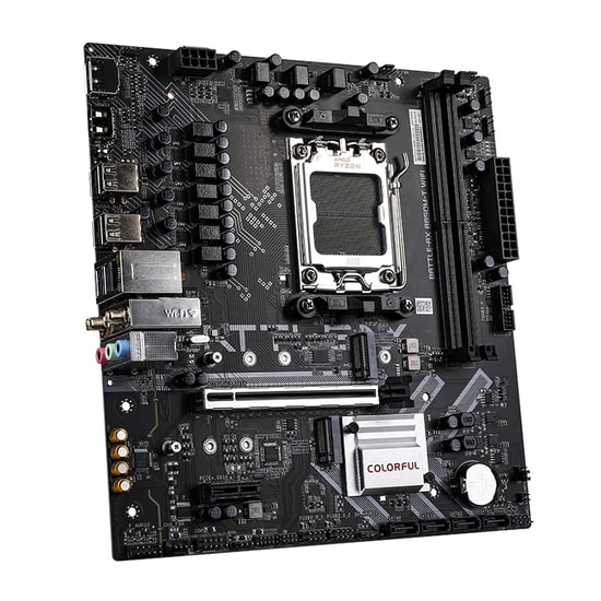 Colorful BATTLE-AX B450M-T M.2 V14 DDR4 Anakart - AMD AM4, B450, 3600MHz(OC), M.2, HDMI, VGA, USB 3.2, Micro ATX