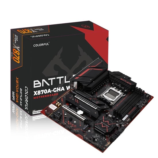 Colorful BATTLE-AX X870A-GHA WIFI 6E V14 DDR5 7600MHz ATX AM5 Anakart - 7600MT/s(OC), Wi-Fi 6E, 3xM.2, PCIe 5.0, USB 4.0