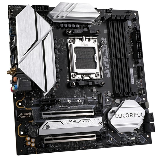 COLORFUL BATTLE-AX B850M-PLUS PRO WIFI 6 V14 7600MHZ Anakart - AM5, DDR5, PCIe 5.0, 2xM.2, Wi-Fi 6, BT 5.3, HDMI, mATX
