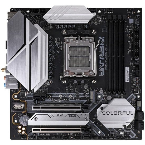 COLORFUL BATTLE-AX B850M-PLUS PRO WIFI 6 V14 7600MHZ Anakart - AM5, DDR5, PCIe 5.0, 2xM.2, Wi-Fi 6, BT 5.3, HDMI, mATX