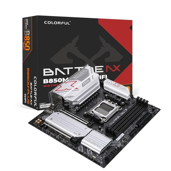 Colorful BATTLE-AX B850M-PLUS WIFI 6 V14 DDR5 6800MHZ Anakart - AM5, 2xM.2, PCIe 5.0, Wi-Fi 6, BT 5.1, 192GB RAM, mATX