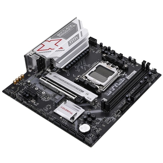 Colorful BATTLE-AX B850M-GHA WIFI 6E V14 DDR5 7200MHz Anakart - AM5, Wi-Fi 6E, 7200MHz, 2xM.2, PCIe 5.0, BT 5.3, mATX