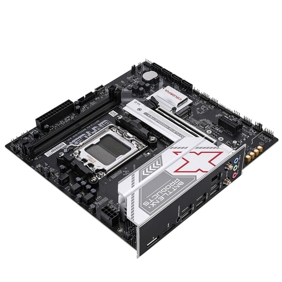 Colorful BATTLE-AX B850M-GHA WIFI 6E V14 DDR5 7200MHz Anakart - AM5, Wi-Fi 6E, 7200MHz, 2xM.2, PCIe 5.0, BT 5.3, mATX
