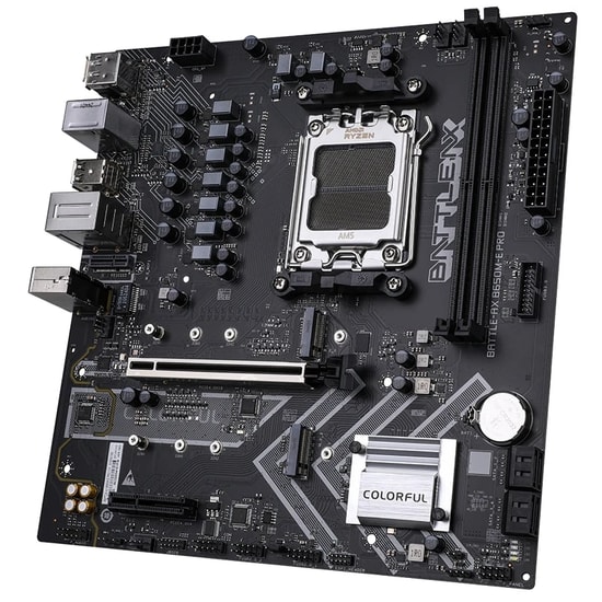 Colorful BATTLE-AX B650M-E PRO V14 DDR5 7600M mATX Anakart - AM5, 7600MHz(OC), 192GB RAM, 2xM.2, PCIe 5.0, HDMI, DP