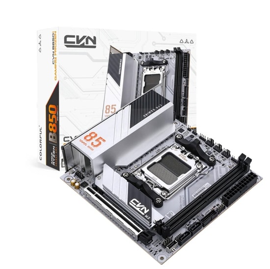 Colorful CVN B850I GAMING FROZEN WIFI 6E V14 DDR5 8000MHz Anakart - AM5, Mini-ITX, 2xM.2, PCIe 5.0, BT 5.3, HDMI, DP