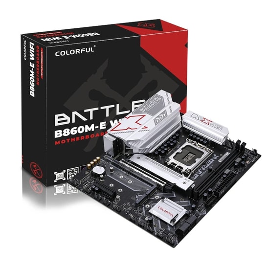 Colorful BATTLE-AX B860M-E WIFI 6 V20 DDR5 7600MHz Anakart - LGA 1851, 7600MT/s(OC), 2xM.2, WiFi 6, PCIe 5.0, mATX