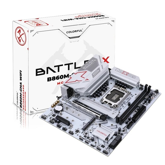 Colorful BATTLE-AX B860M-GHA WIFI 6 V20 DDR5 7600MHz Anakart - LGA 1851, 7600MT/s(OC), 3xM.2, PCIe 5.0, WiFi 6, mATX