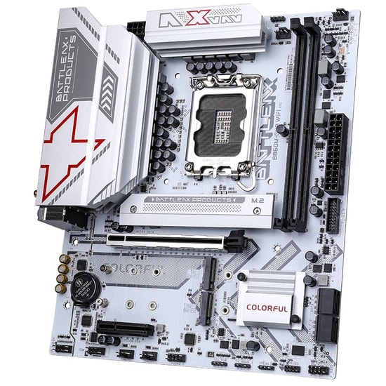 Colorful BATTLE-AX B860M-GHA WIFI 6 V20 DDR5 7600MHz Anakart - LGA 1851, 7600MT/s(OC), 3xM.2, PCIe 5.0, WiFi 6, mATX