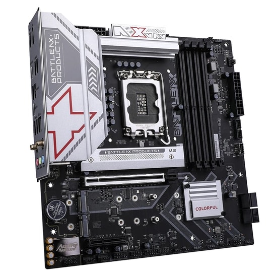 Colorful BATTLE-AX B860M-PLUS WIFI 6 V20 DDR5 7600MH Anakart - LGA1851, 7600MT/s(OC), 3xM.2, WiFi 6, PCIe 5.0, mATX