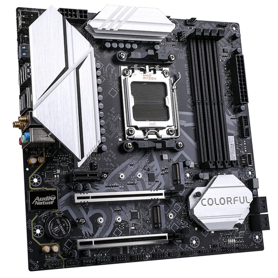 Colorful BATTLE-AX B650M-PLUS WIFI 6 V15 DDR5 7600MH Anakart - AM5, 7600MT/s(OC), 2xM.2, PCIe 5.0, WiFi 6, mATX, 192GB R