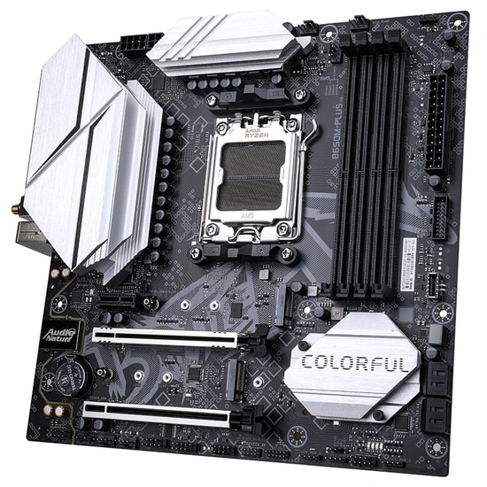 Colorful BATTLE-AX B650M-PLUS WIFI 6 V15 DDR5 7600MH Anakart - AM5, 7600MT/s(OC), 2xM.2, PCIe 5.0, WiFi 6, mATX, 192GB R