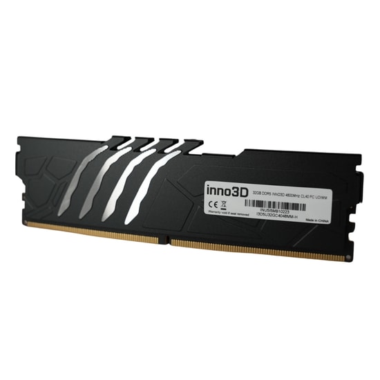 Inno3D 32GB 4800MHz DDR5 UDIMM Masaüstü Ram (I3D5U32GC4048MM-H) - CL40 Gecikme Süresi, Soğutuculu Performans Bellek