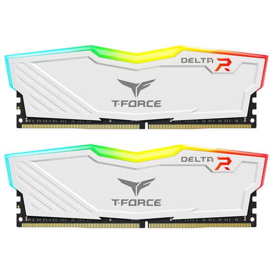 Team T-Force Delta RGB 16GB (2x8GB) 3200MHz DDR4 Gaming Ram (TF4D416G3200HC16CDC01) - Beyaz Soğutuculu Masaüstü Bellek