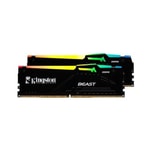 Kingston Fury Beast 64GB (2x32GB) 6400MHz DDR5 Ram (KF564C32BBEK2/64) - CL32, AMD EXPO, Yüksek Performanslı Bellek Kiti