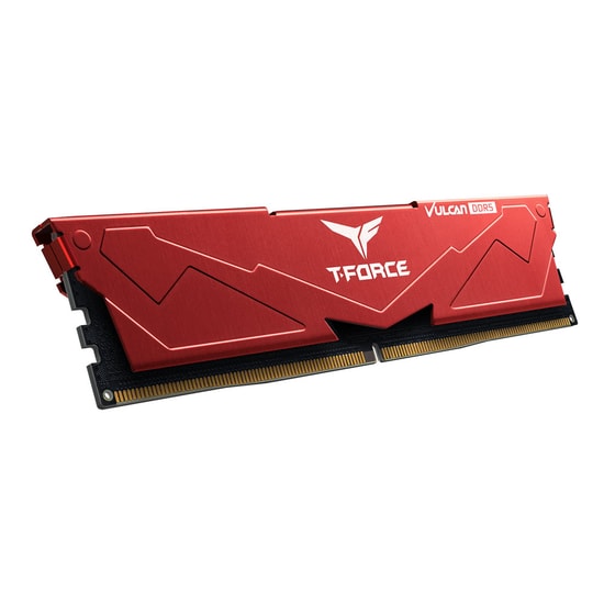Team T-Force Vulcan Red 16GB (1x16GB) 6000MHz DDR5 CL38 Gaming Ram FLRD516G6000HC38J01 - Masaüstü PC Bellek, Soğutuculu