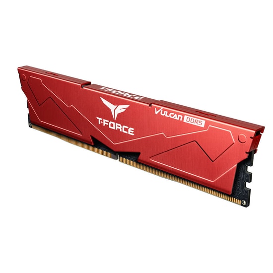 Team T-Force Vulcan Red 16GB (1x16GB) 6000MHz DDR5 CL38 Gaming Ram FLRD516G6000HC38J01 - Masaüstü PC Bellek, Soğutuculu